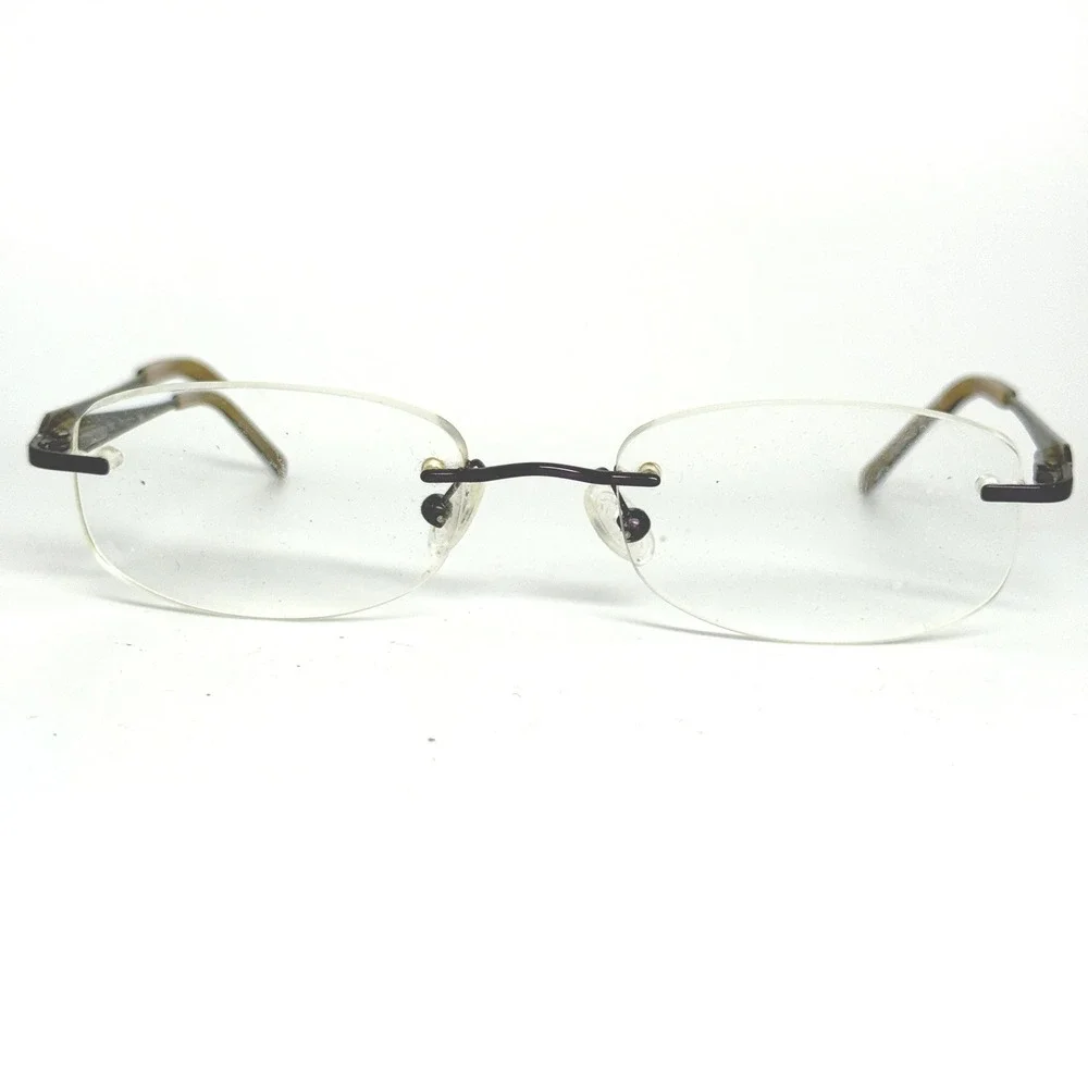 Love Always 100 505 Rimless‎ Eyeglasses Purple Textured Metal 50-18-135 Frames